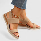 Braided Platform Cushioned Slide Sandals Synthetic 0