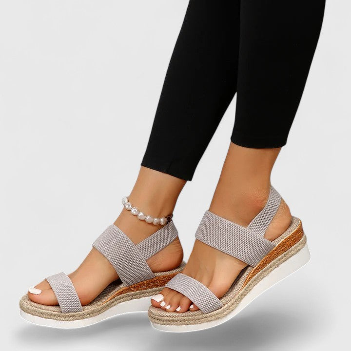 Braided Platform Cushioned Slide Sandals Synthetic 4