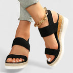 Braided Platform Cushioned Slide Sandals Synthetic 5