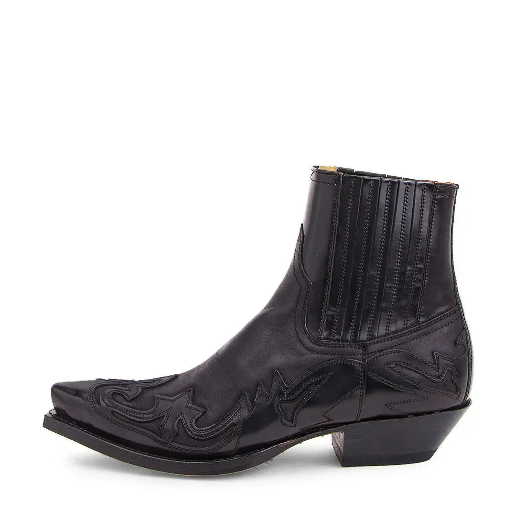 Pointed Toe Western Leather Ankle Boots for Women 0