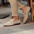 Sleek Slip-On Horsebit Loafers Suede for Women 0