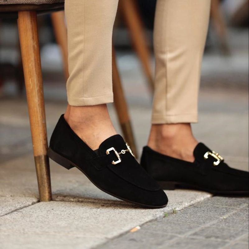 Sleek Slip-On Horsebit Loafers Suede for Women 2