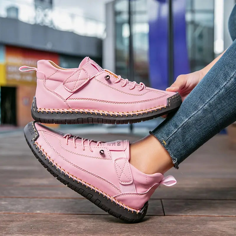 Streamlined Cushioned Leather Sneakers Women Casual 6